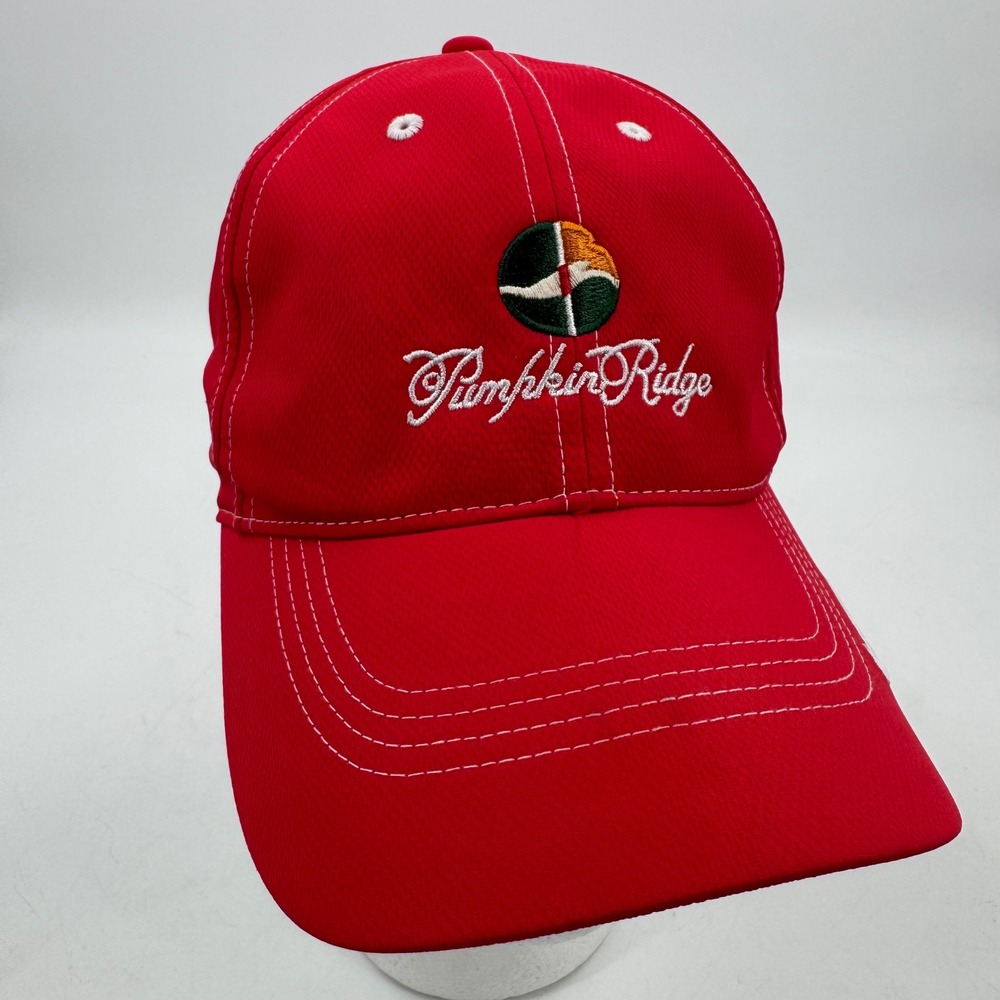 Nike Golf Pumpkin Ridge Hat Cap Red Adjustable Dri-FIT Performance 518025-694